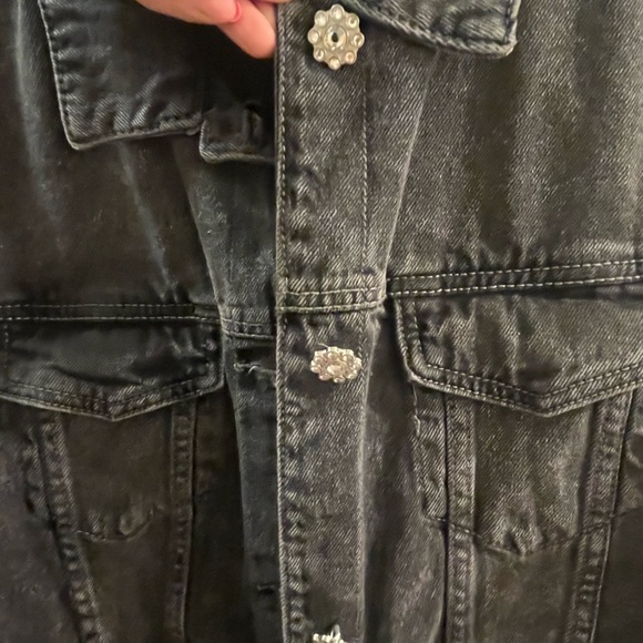 Denim jacket with bling buttons - Picture 3 of 5